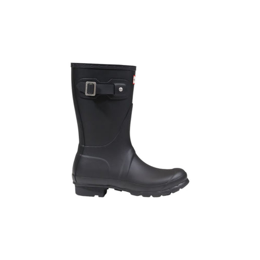 Hunter – Schwarzer Stiefel aus recyceltem Polyester