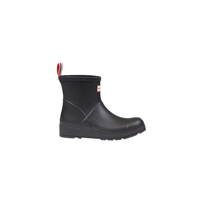 Hunter – Schwarzer Stiefel aus recyceltem Polyester