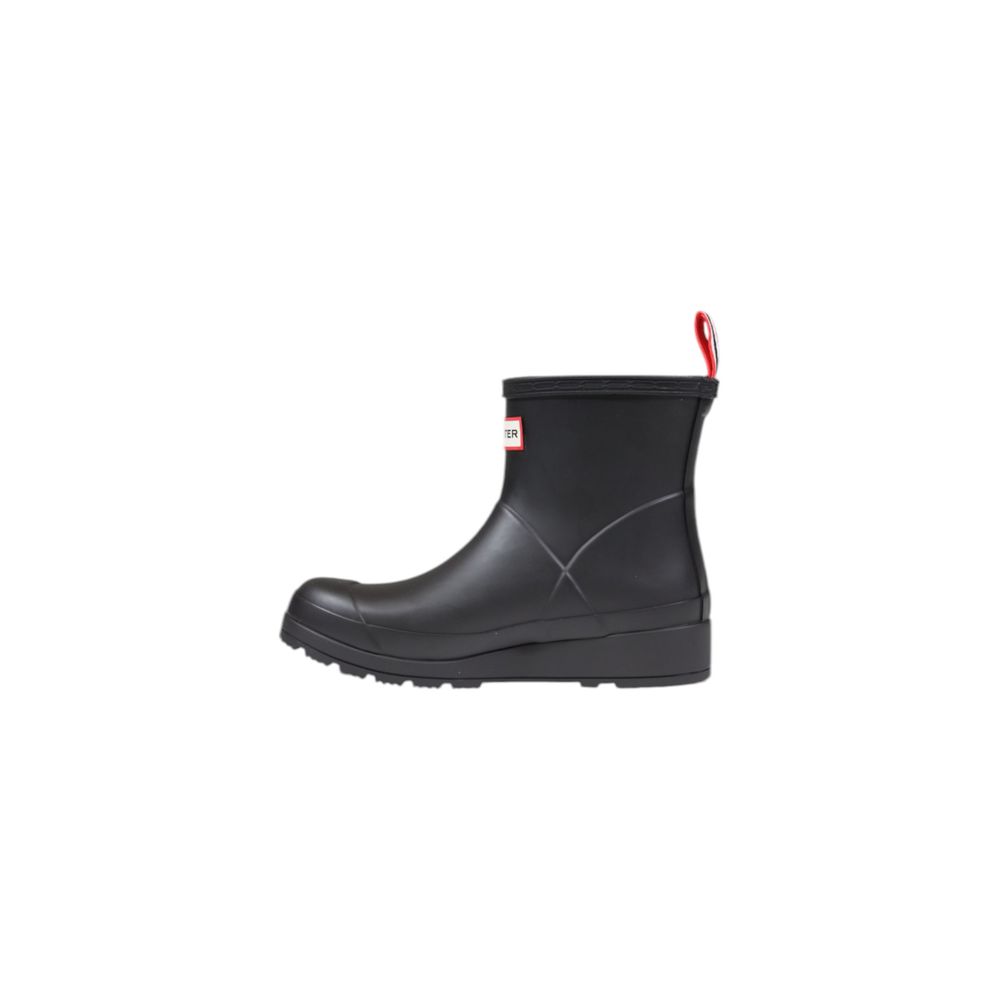 Hunter – Schwarzer Stiefel aus recyceltem Polyester