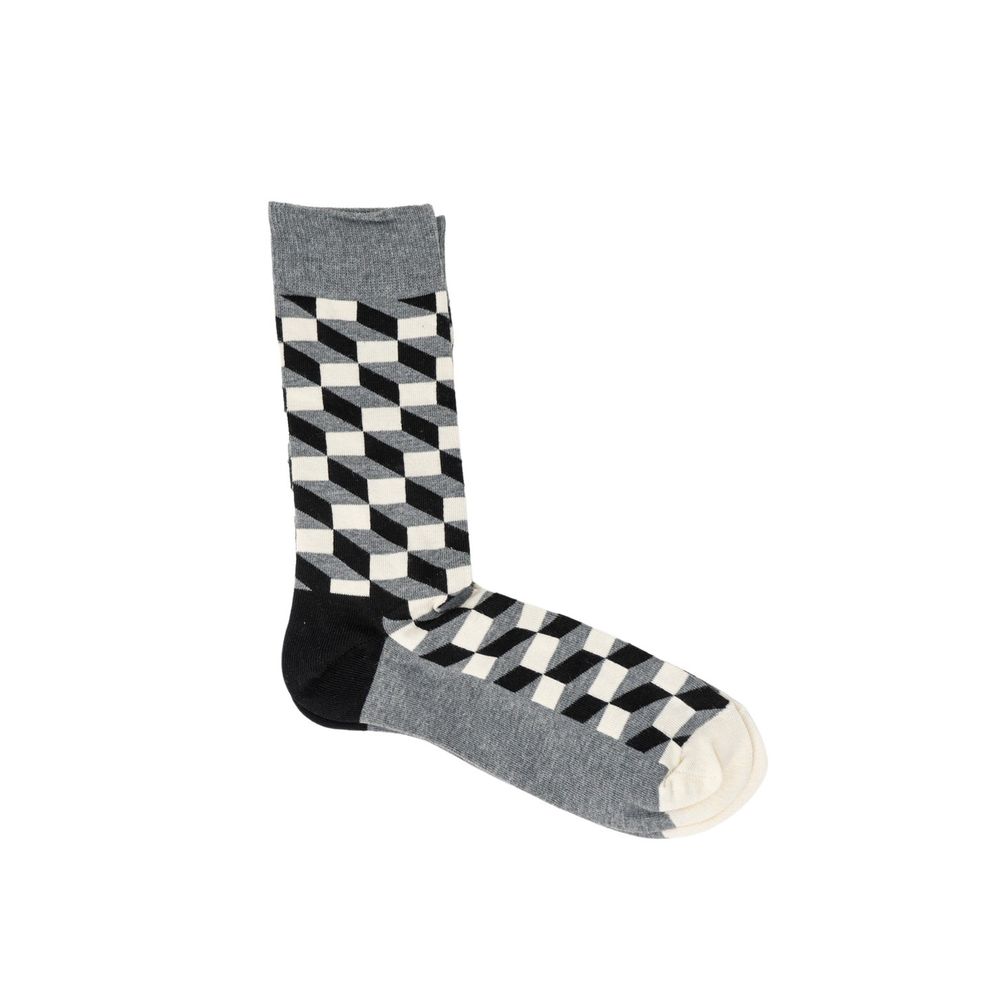 Happy Socks Gray Cotton Sock