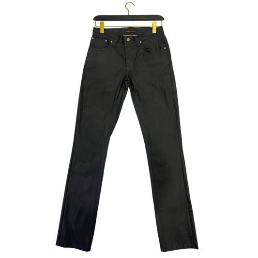 Nudie Jeans Black Cotton Men Jeans