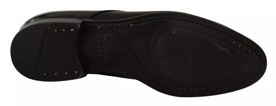 Dolce &amp; Gabbana – Formelle Derby-Schuhe für Herren aus schwarzem Leder zum Schnüren