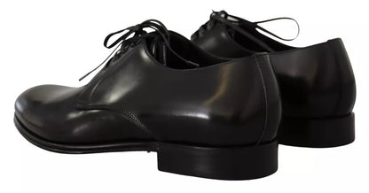 Dolce &amp; Gabbana – Formelle Derby-Schuhe für Herren aus schwarzem Leder zum Schnüren