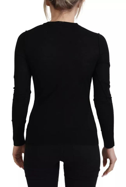 Dolce & Gabbana Black Crewneck Long Sleeves Pullover Sweater