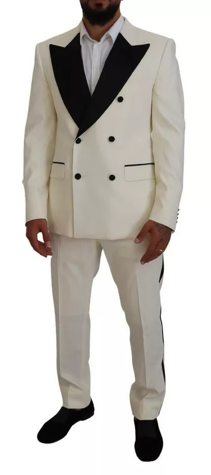 Dolce & Gabbana White Double Breasted 2 Piece SICILIA Suit