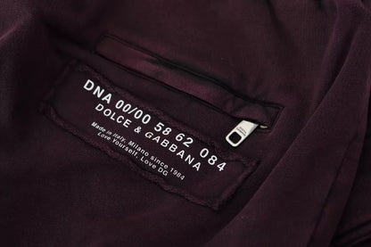 Dolce &amp; Gabbana Bordeaux Baumwoll Cargo Jogger Jogginghose