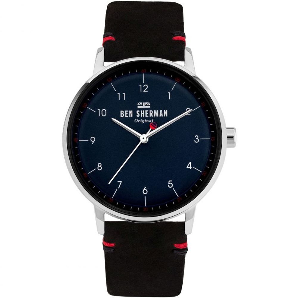 Ben Sherman – Schwarze Lederuhr