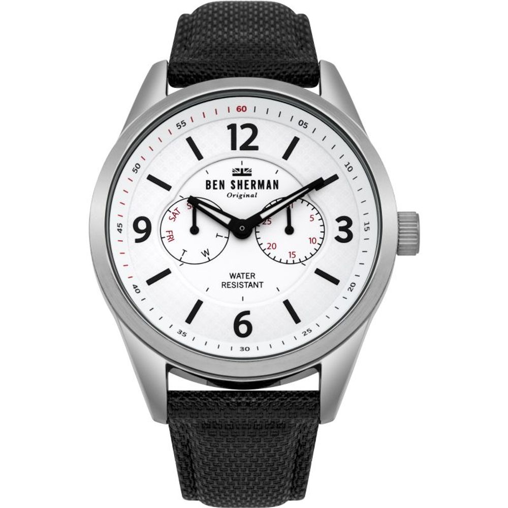 Ben Sherman – Schwarze Lederuhr