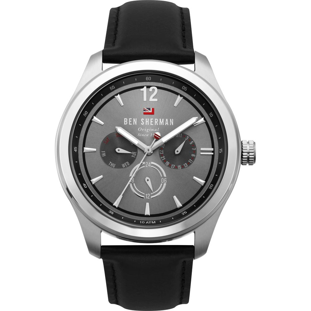 Ben Sherman – Schwarze Lederuhr