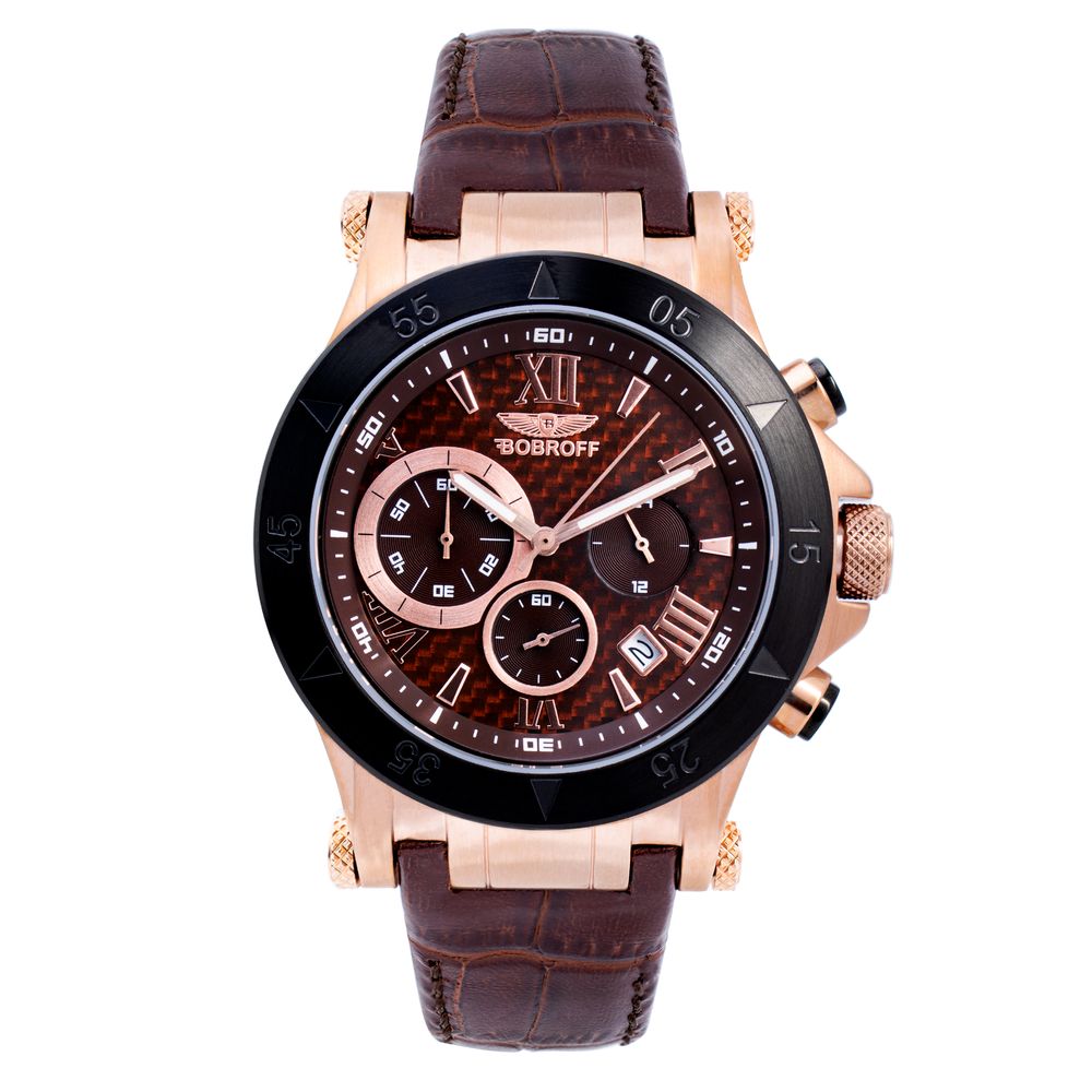 Bobroff Brown Leather Watch