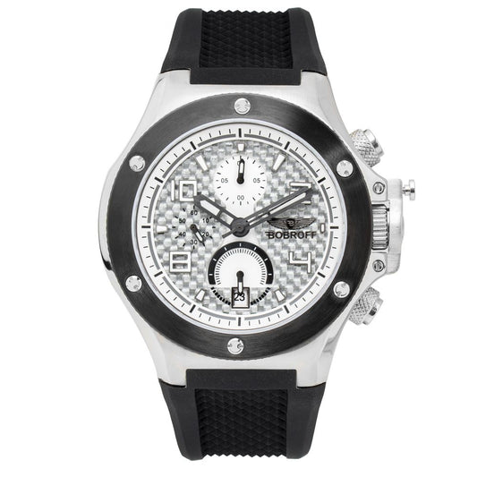 Bobroff Black Rubber Watch