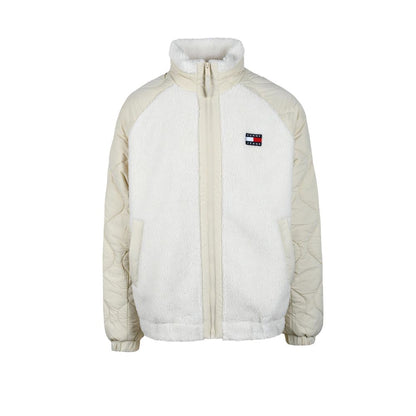 Tommy Hilfiger Jeans – Cremefarbene Polyesterjacke