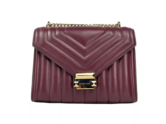 Michael Kors Whitney Crossbody-Tasche mit mittlerer Kettenschulterklappe in Ochsenblut