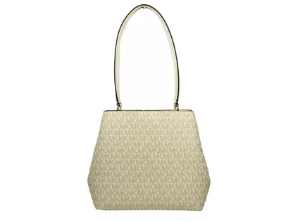 Michael Kors Pratt Bucket Schultertasche, Medium, Blassgold/Creme