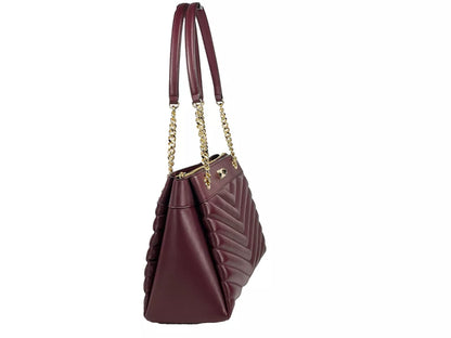 Michael Kors Whitney Medium Chain Umhängetasche Geldbörse Oxblood