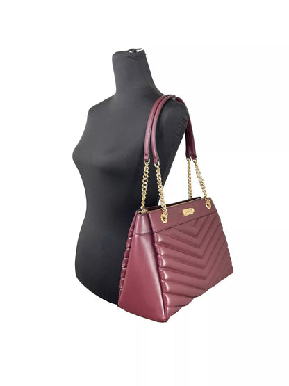 Michael Kors Whitney Medium Chain Umhängetasche Geldbörse Oxblood