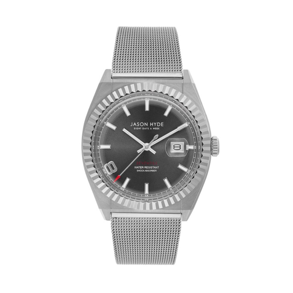 Jason Hyde Gray Steel Watch