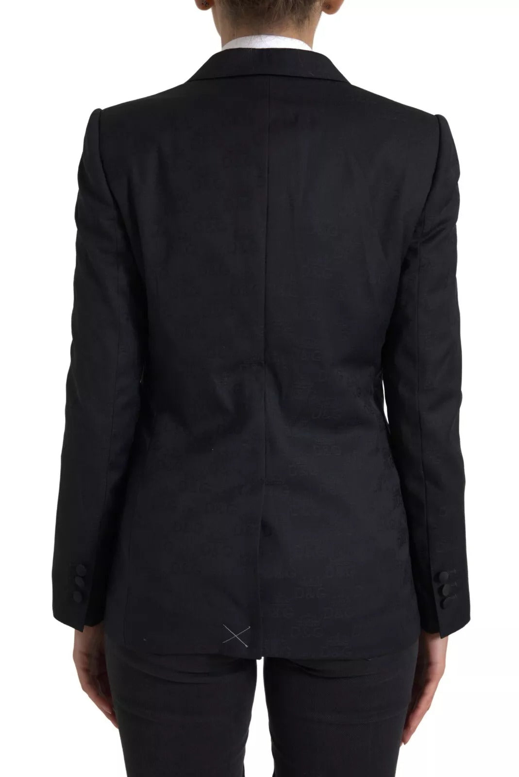 Dolce & Gabbana Black Long Sleeve Coat Blazer Jacket