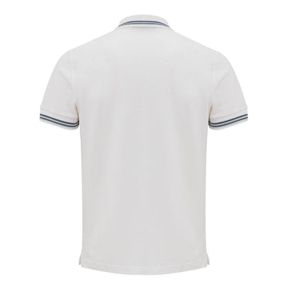 Corneliani White Cotton Polo Shirt