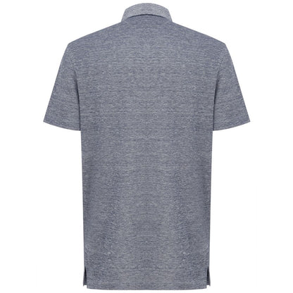 Corneliani Gray Linen Polo Shirt