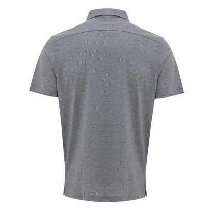 Corneliani Gray Cotton Polo Shirt