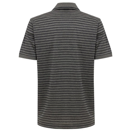 Corneliani Gray Cotton Polo Shirt