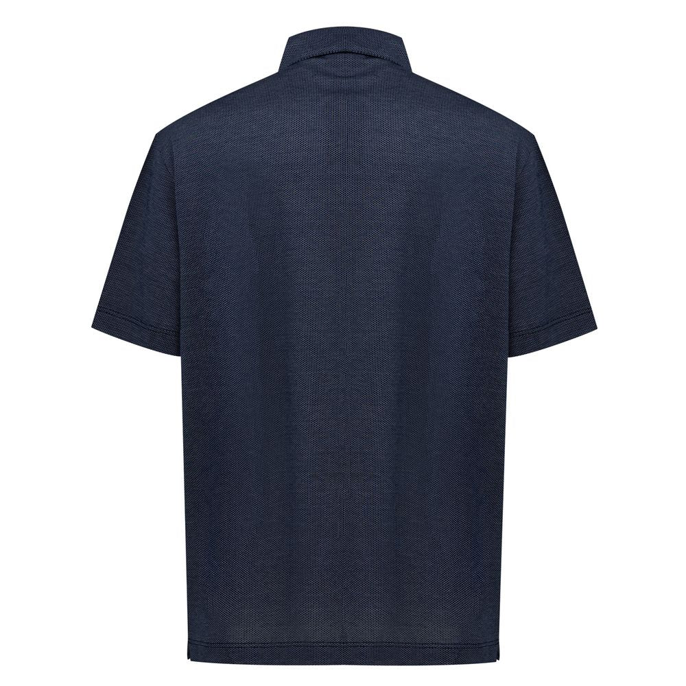 Canali Blue Cotton Polo Shirt