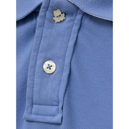 Canali Light Blue Cotton Polo Shirt