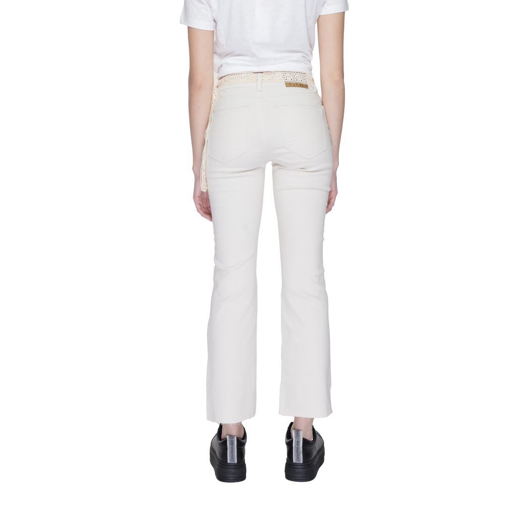 Vero Moda Beige Cotton Jeans & Pant