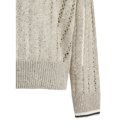 Brunello Cucinelli Perforated Sweater with sequins