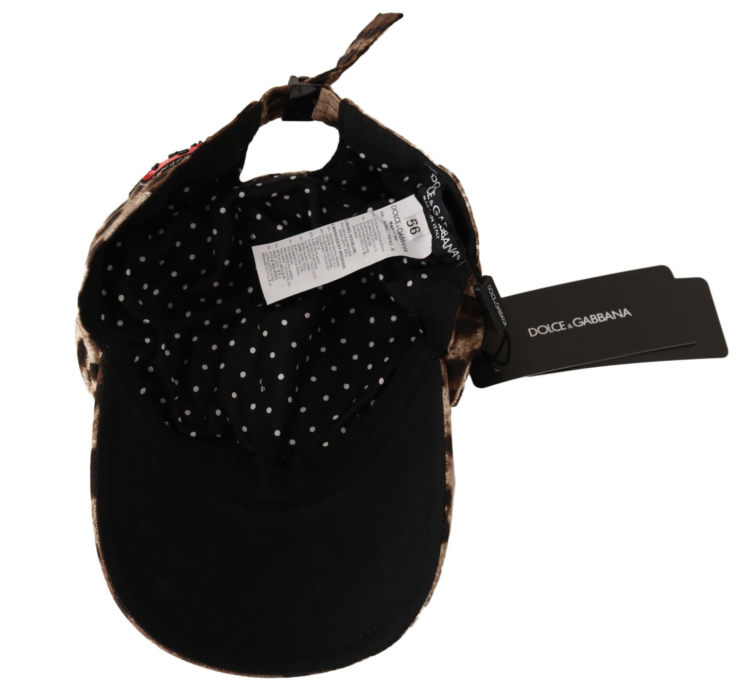 Casquette de baseball à appliques léopard marron à paillettes Sicile