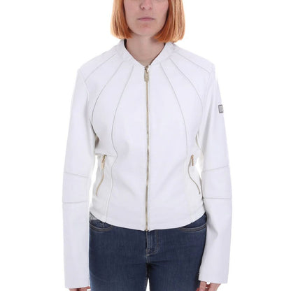 Yes Zee White Polyethylene Jackets & Coat