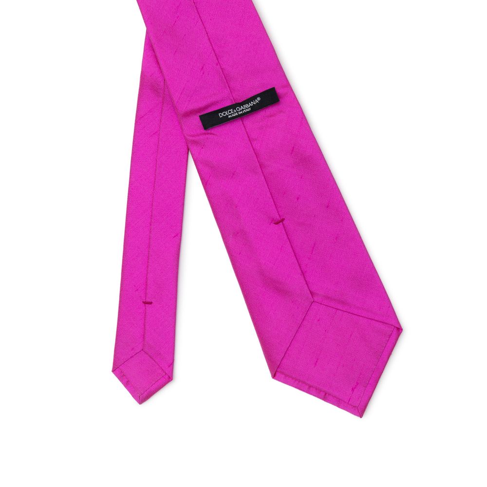 Dolce & Gabbana Fuchsia Silk Ties & Bowty