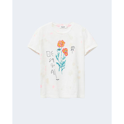 Desigual White Cotton Tops & T-Shirt