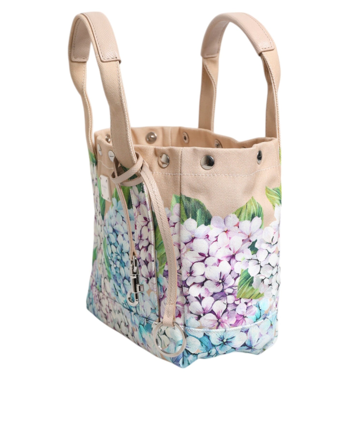 Dolce & Gabbana Multicolor Floral Canvas TANIA Top Handle Tote Bag