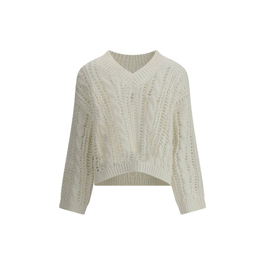 Brunello Cucinelli Lace-knit  Sweater