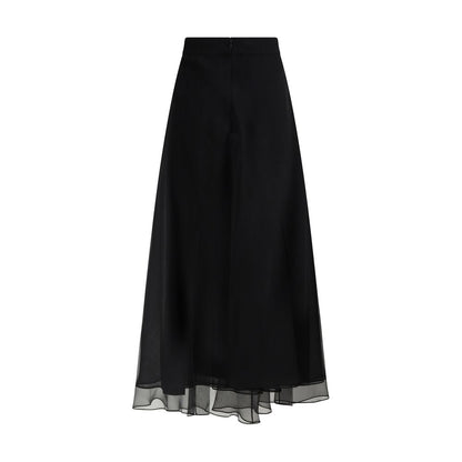 Brunello Cucinelli Silk crêpe midi Skirt