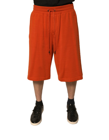 Dolce & Gabbana Orange Cotton Blend Men Bermuda Shorts