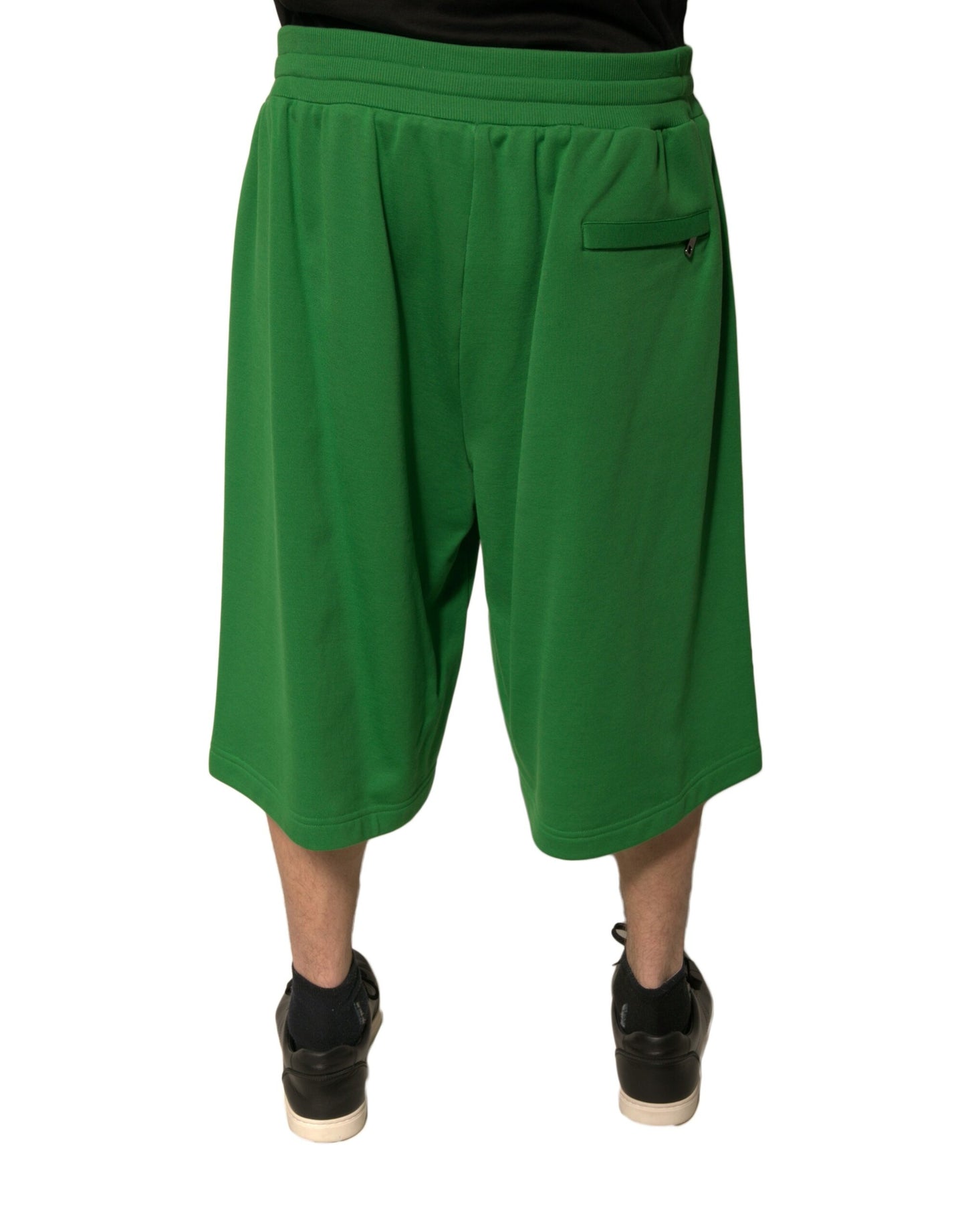 Dolce & Gabbana Green Cotton Blend Men Bermuda Shorts