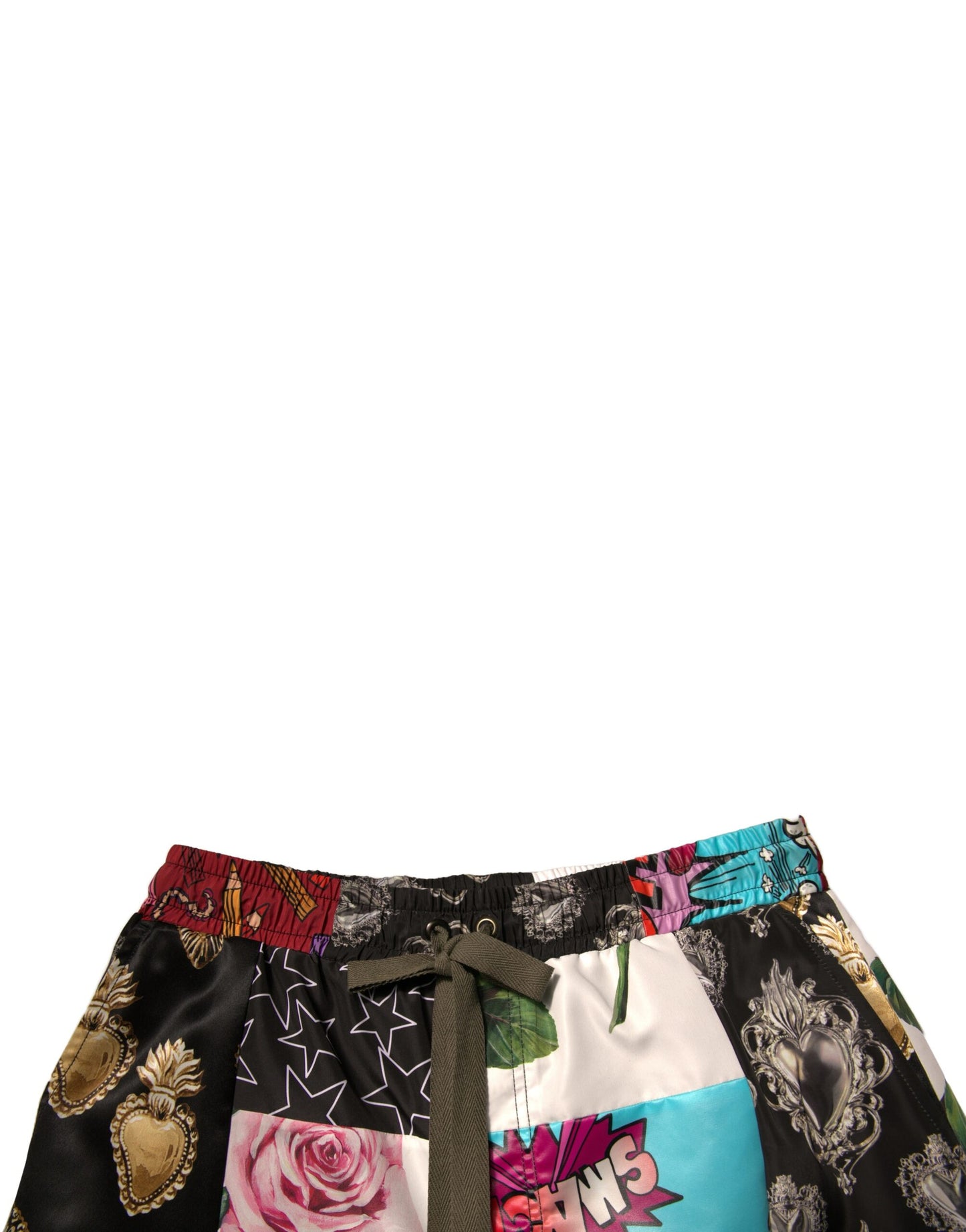 Dolce & Gabbana Multicolor Patchwork Cargo Bermuda Shorts