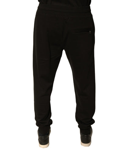 Dolce & Gabbana Black Cotton Jogger Men Sweatpants Pants