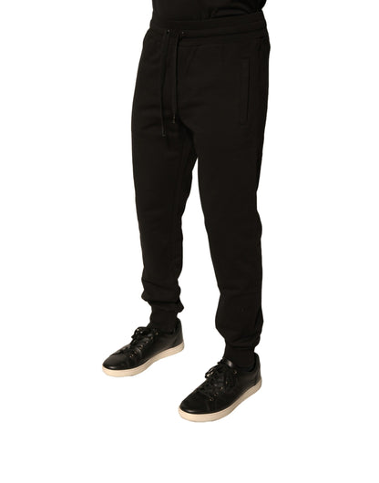 Dolce & Gabbana Black Cotton Jogger Men Sweatpants Pants