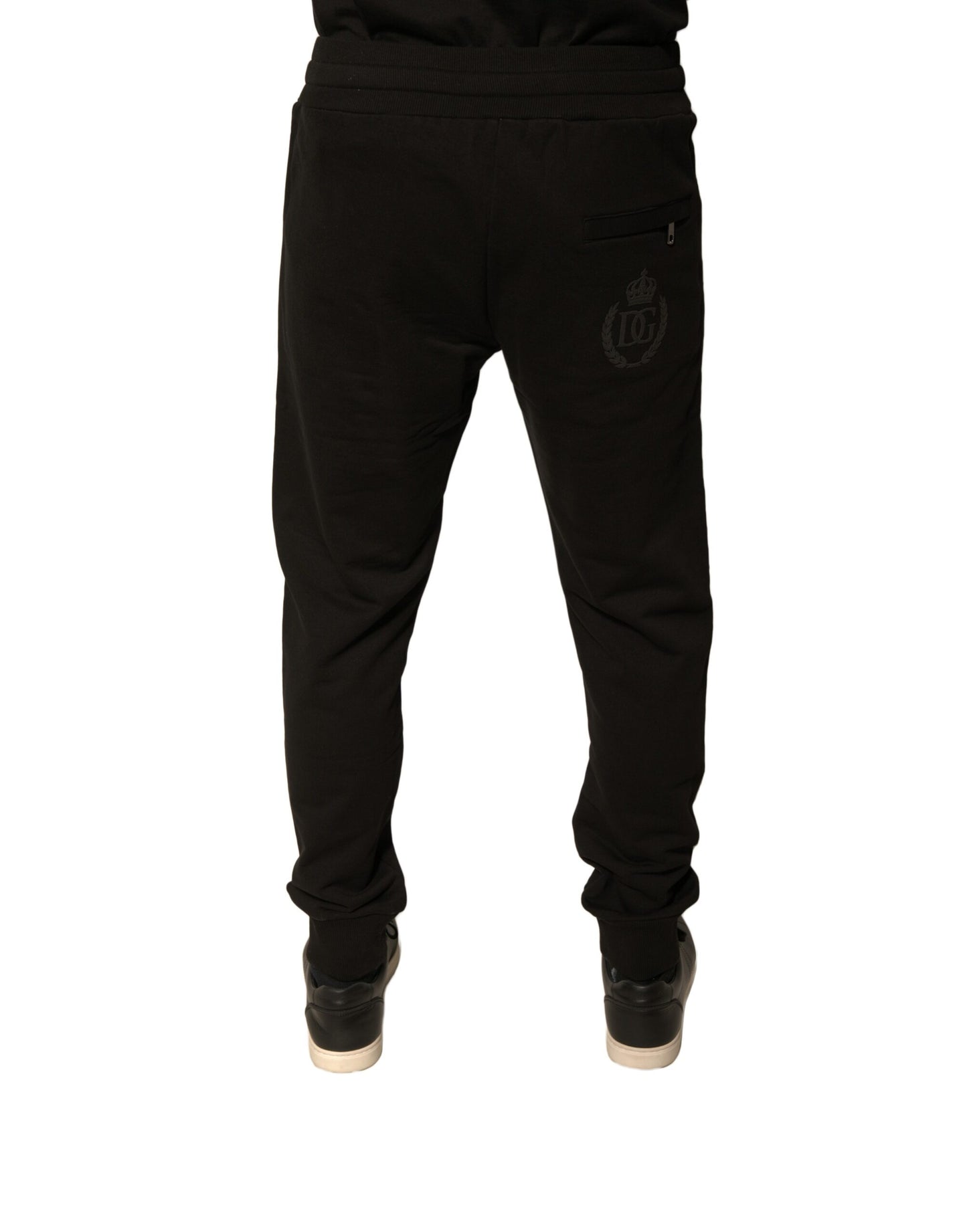 Dolce & Gabbana Black Cotton Jogger Men Sweatpants Pants