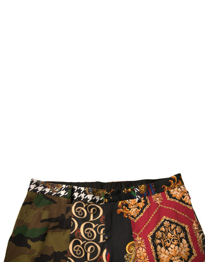 Dolce & Gabbana Multicolor Patchwork Men Dress Pants