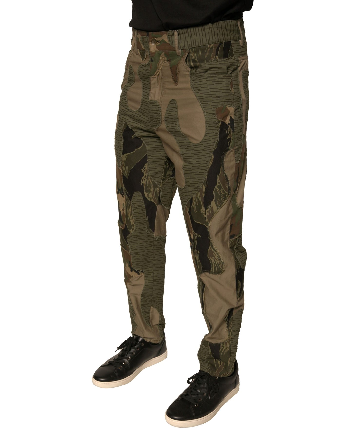 Dolce & Gabbana Multicolor Camouflage Cotton Pants