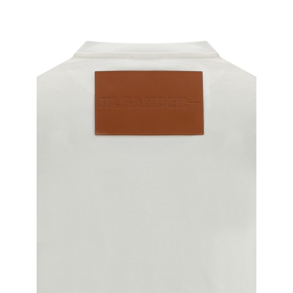 Jil Sander T-Shirt with leather patch