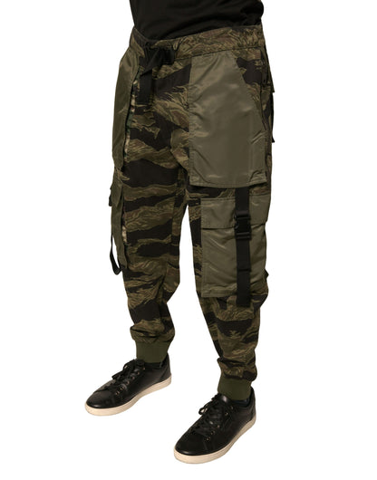 Dolce & Gabbana Green Cotton Jogger Cargo Pants