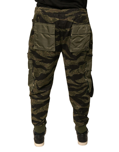 Dolce & Gabbana Green Cotton Jogger Cargo Pants