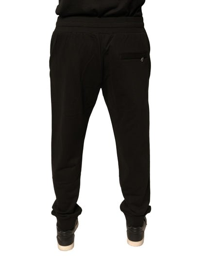 Dolce & Gabbana Black Cotton Jogger Sweatpants Pants