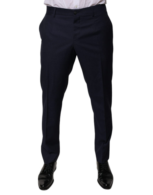 Dolce & Gabbana Dark Blue Cotton Men Dress Pants